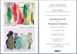 invitation expo Caroline Faindt et Pascaline Fontaine