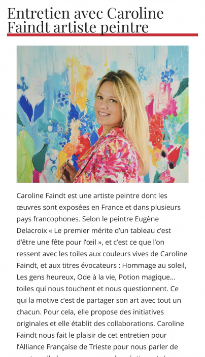 CAROLINE FAINDT TRIESTE